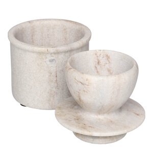 Maku Smörklocka marmor Ø10 cm beige