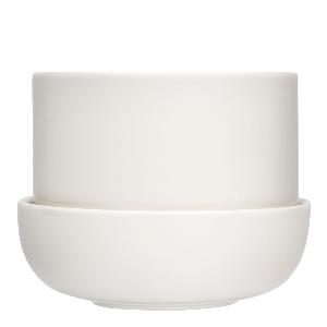 iittala Nappula Kruka med Fat 17x13 cm Vit
