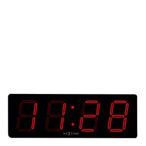 NeXtime Big D LED-klocka 51 cm svart