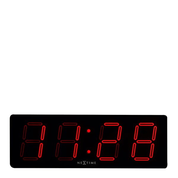NeXtime Big D LED-klocka 51 cm svart
