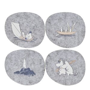 Muurla Mumin glasunderlägg 4-pack sjömän