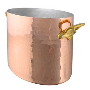 Mauviel M-30 champagnekylare oval 26x20 cm hamrad koppar  