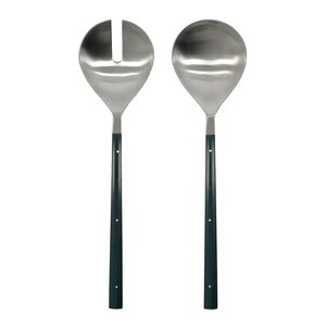 House Doctor Lata salladsbestick 28 cm 2 delar mörkgrön/polerat stål