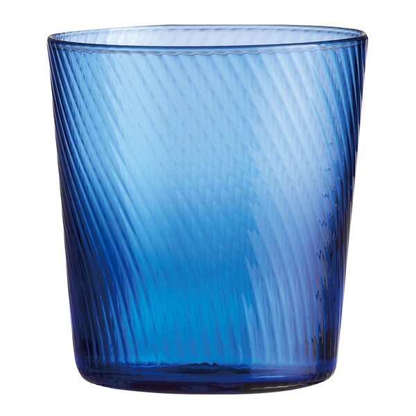Aida RAW Unique swirl vattenglas 30 cl dark blue