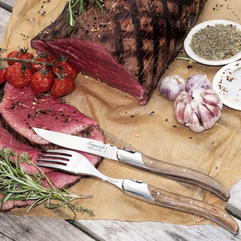 Laguiole Style de Vie Grillbestick gaffel 22 cm 6-pack Olive