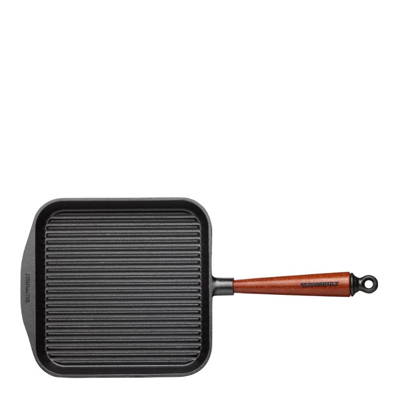Skeppshult Traditional Grillpanna fyrkantig med trähandtag 25 cm