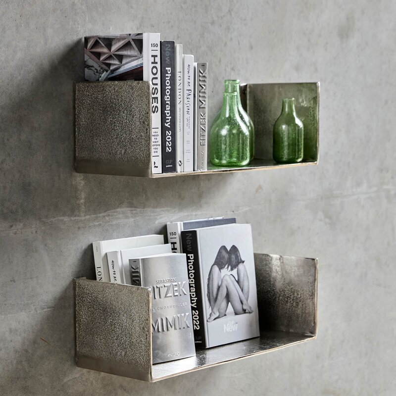 House Doctor Boxie vägghylla i aluminium 50x18 cm silverfinish