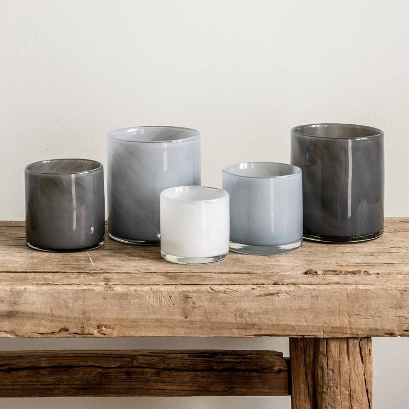 Tell Me More Lyric Ljuslykta 8x8 cm Dusty Blue