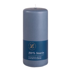 Liljeholmens Blockljus stearin 6,8x15 cm duvblå