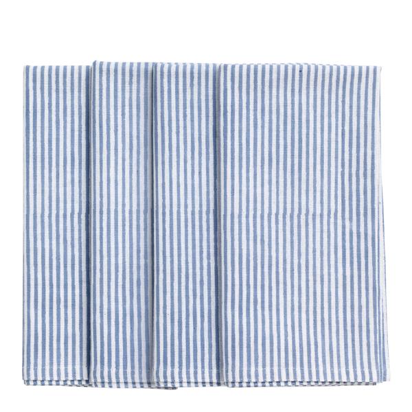 Chamois Stripe servett 50x50 cm 4-pack cornflower