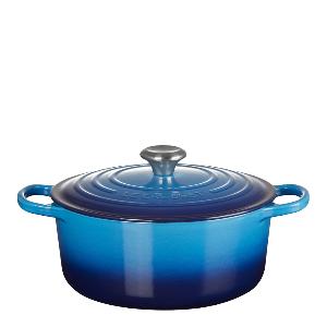 Le Creuset Signature Rund Gjutjärnsgryta 5,3 L Azure Blå