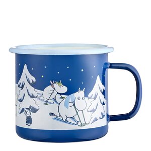 Muurla Mumin emaljmugg 37 cl Stjärnklar natt blå