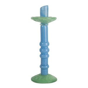 ByOn Lara L ljusstake 32 cm ljusblå/mintgrön