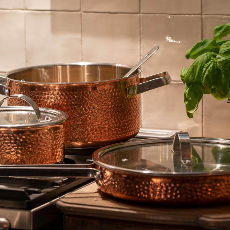 Vargen & Thor Modell Y traktörpanna 28 cm keramisk koppar