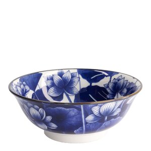 Tokyo Design Studio Wa Mixed bowls skål lotus 20,5 cm blue/white