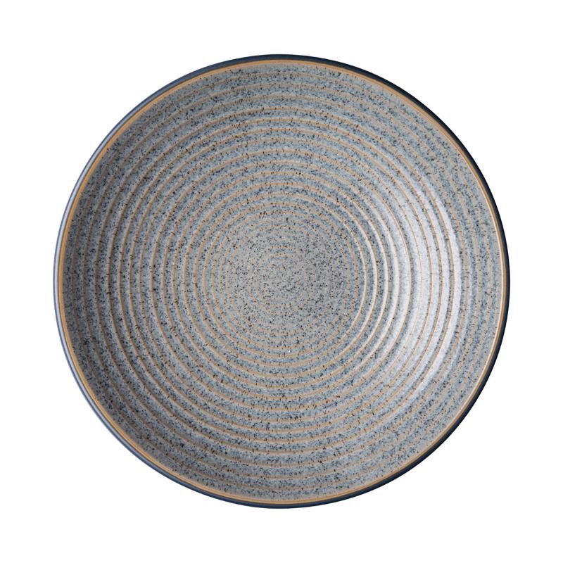 Denby Studio Greyräfflad Skål 25,5 cm Grå