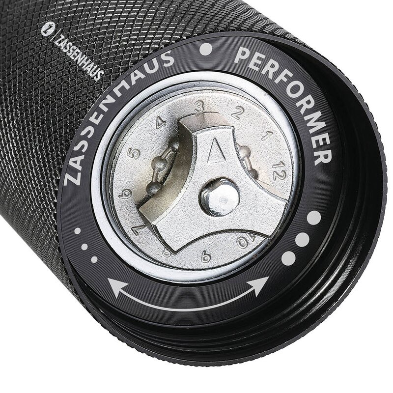 Zassenhaus Performer pepparkvarn 13 cm valnöt/svart