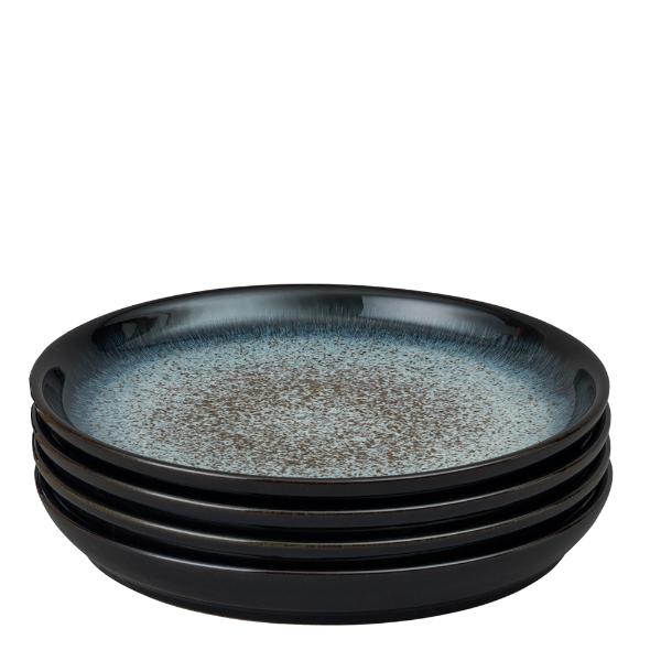 Denby Halo Tallrik Coupe 26 cm 4-pack Blå-svart