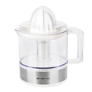 EMERIO Elektrisk citruspress 80 cl med 2 koner vit