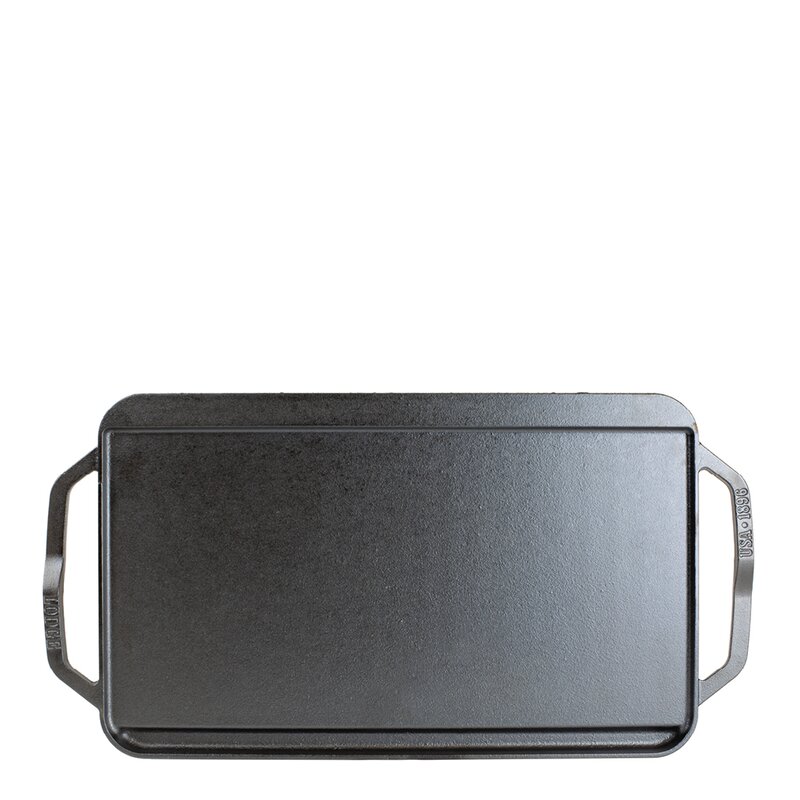 Lodge Cast Iron Chef Collection dubbelsidig gjutjärnsplatta 25x50 cm