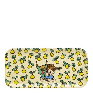 Muurla Pippi bricka 27x13 cm frukter gul