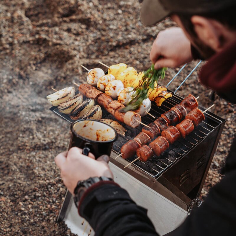 Hällmark of Sweden Vikbar grill 36x26 cm rostfri