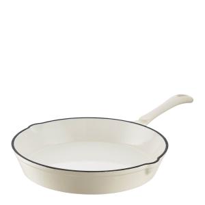 Barbary&Oak Stekpanna Gjutjärn rund 26 cm 1 L Creme