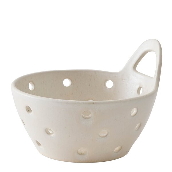 Tell Me More Palermo durkslag stengods 18 cm cream