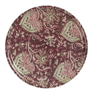 Chamois Oriental rund bricka 31 cm röd