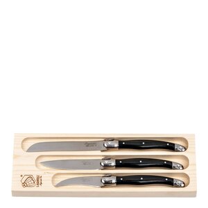 Laguiole Style de Vie Knivset 3 delar svart