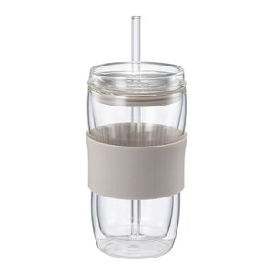 Modern House Sipster dubbelväggat dricksglas 30 cl klar varmgrå