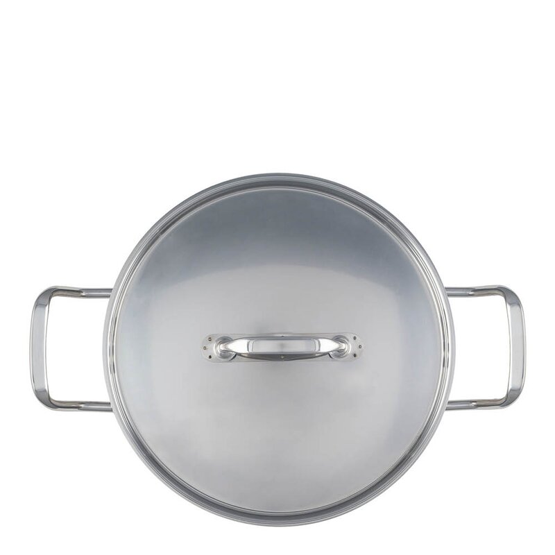Heirol Steely Classic Triply gryta med lock 24 cm 5,5 L