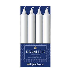 Liljeholmens Kanalljus 20,5 cm 4-pack vit