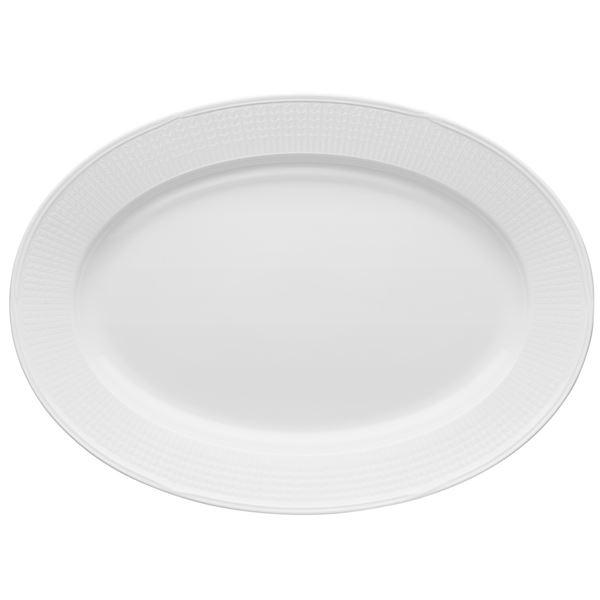 Swedish Grace fat oval 40×29 cm snö