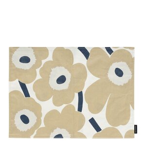 Marimekko Pieni Unikko bordstablett 31x42 cm vit/beige/blå