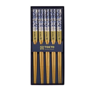 Tokyo Design Studio Ätpinneset 5-pack blå bambu