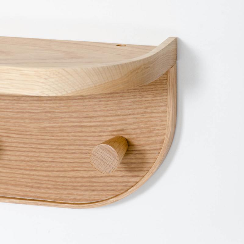 Wireworks Nook Vägghylla med 5 krokar 71 cm Ek