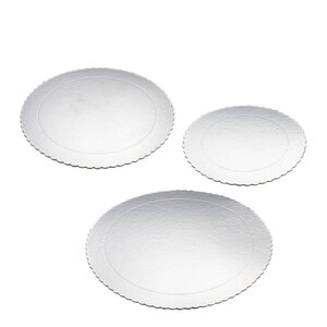 Modern House bAYk tårtfat set 3 delar 20/25/30 cm silver