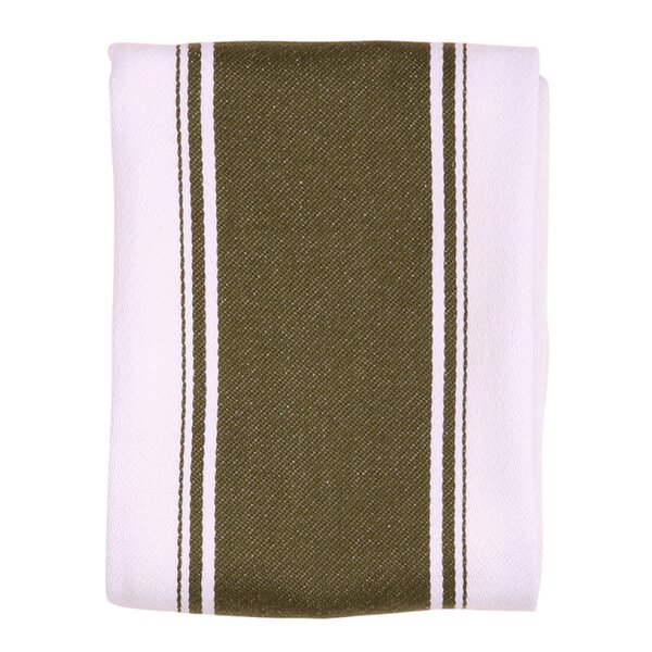 Dexam Love Colour randig kökshandduk 70x45 cm olivgrön