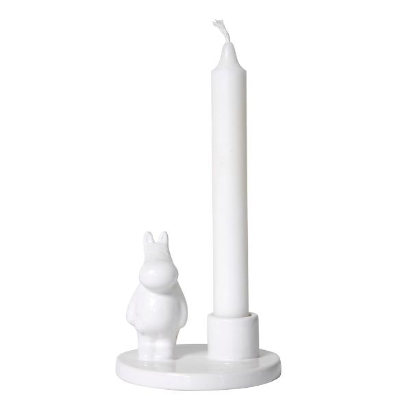 Pluto Mumin Ljusstake 8,8,x10 cm Vit