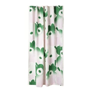 Marimekko Unikko duschdraperi 200x180 cm vit/rosa/grön