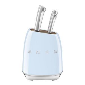 SMEG knivblock med 6 knivar KBSF02 pastellblå