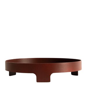 Design House Stockholm Bridge serveringsbricka i ek 42 cm röd