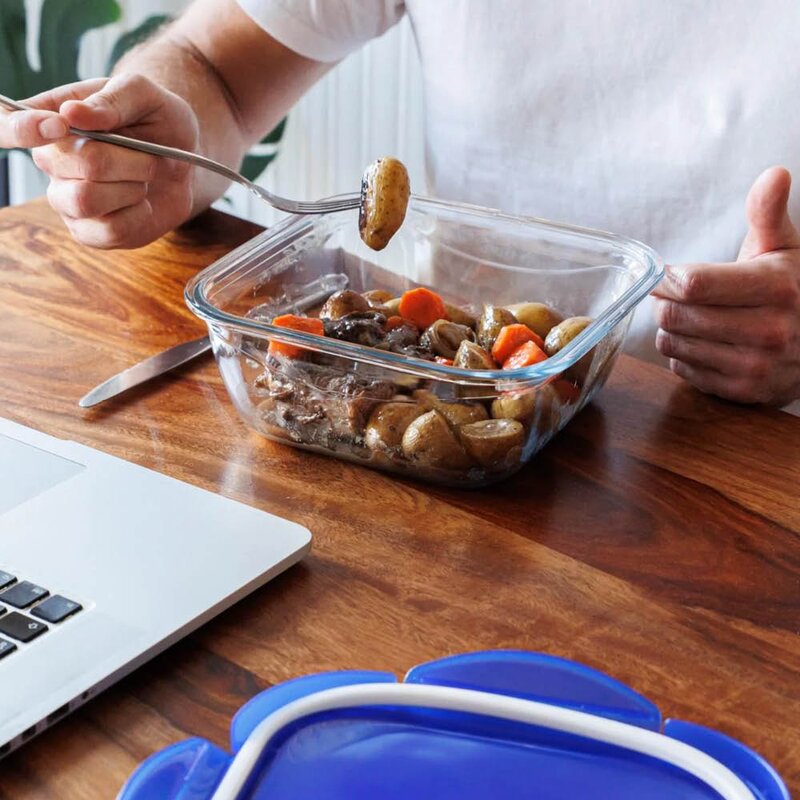Pyrex Cook & Go förvaringsburk 2 L blå/klar