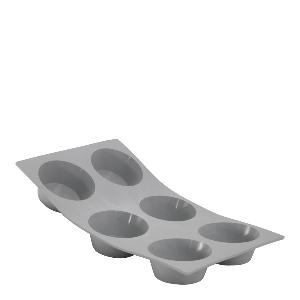 de Buyer Elastomoule Muffinsform för 6 Muffins Grå