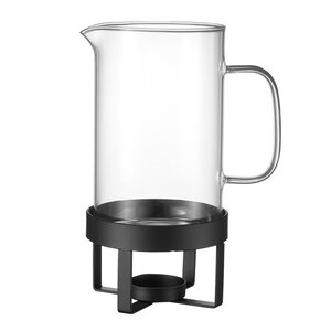 Dorre Gerry glöggkanna med smidesställning 1,2 L glas/svart