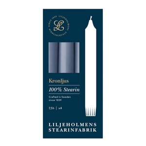 Liljeholmens Kronljus 20,7 cm 4-pack duvblå