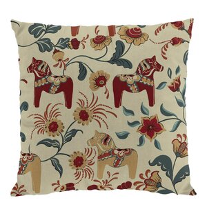 Arvidssons Textil Leksand kuddfodral 32x40 cm beige/röd
