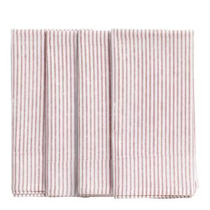 Chamois Stripe servett 50x50 cm 4-pack rose