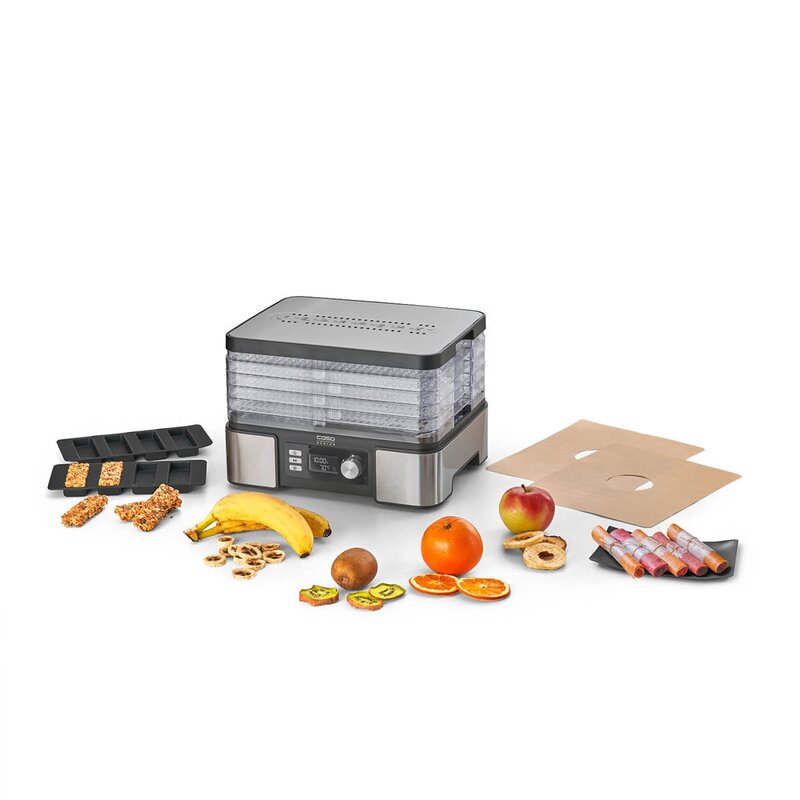 Caso DH 450 dehydrator 5 hyllor stål/svart